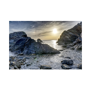 Zonsondergang in Trez Rouz bij Crozon Bretagne