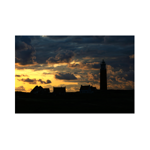 Texel vuurtoren zonsondergang